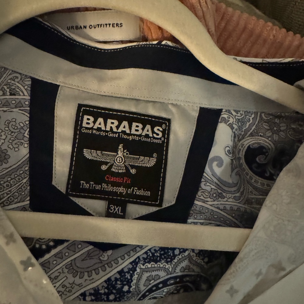 Barabas Designer LS dress shirt “Paisley Diamond” but the Diamond is rare